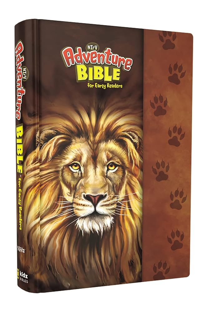 NIrV, Adventure Bible for Early Readers, Hardcover, Full Color, Magnetic Closure, Lion cover image