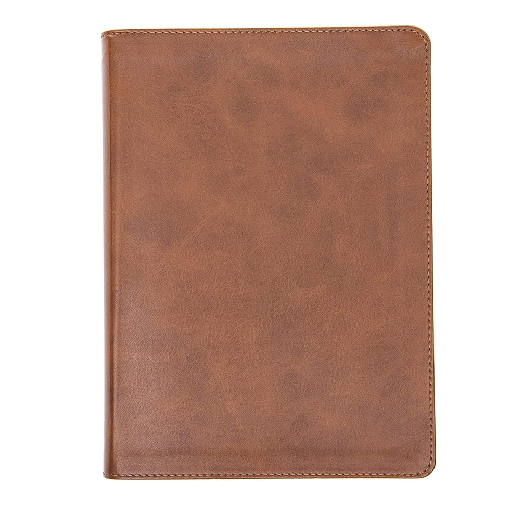 CSB He Reads Truth Bible, Saddle LeatherTouch, Black Letter, Wide Margins, Journaling Space, Study Tools, Reading Plans, Maps, Charts, Easy-to-Read Bible Serif Type cover image
