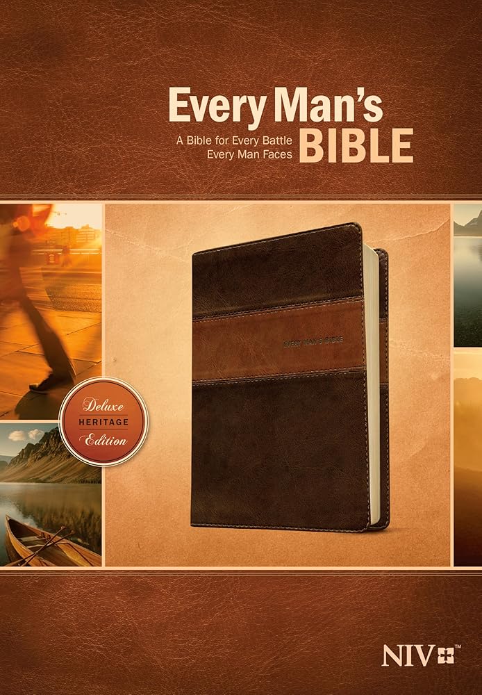 Every Man's Bible NIV, Deluxe Heritage Edition, TuTone (LeatherLike, Brown/Tan) cover image