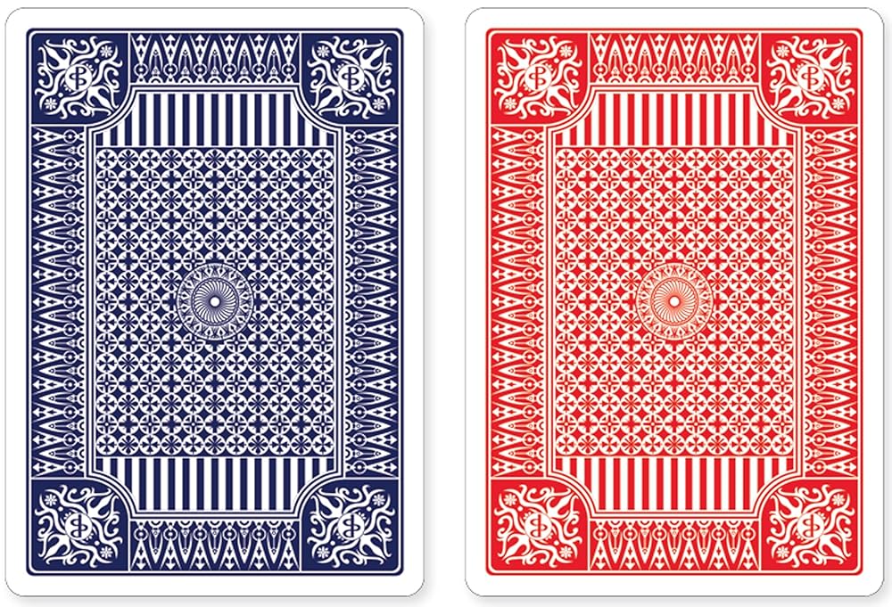 Blue & Red Premium Plastic Playing Cards, Set of 2, Poker Size Deck (Standard Index) cover image