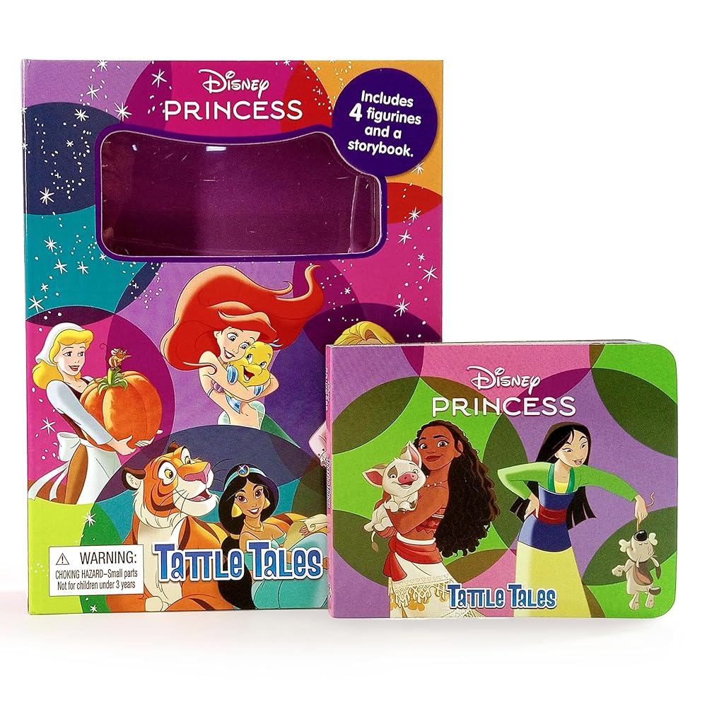 Disney Princess Tattle Tales - Activity Books for kids, 12-page storybook, 4 figurines cover image