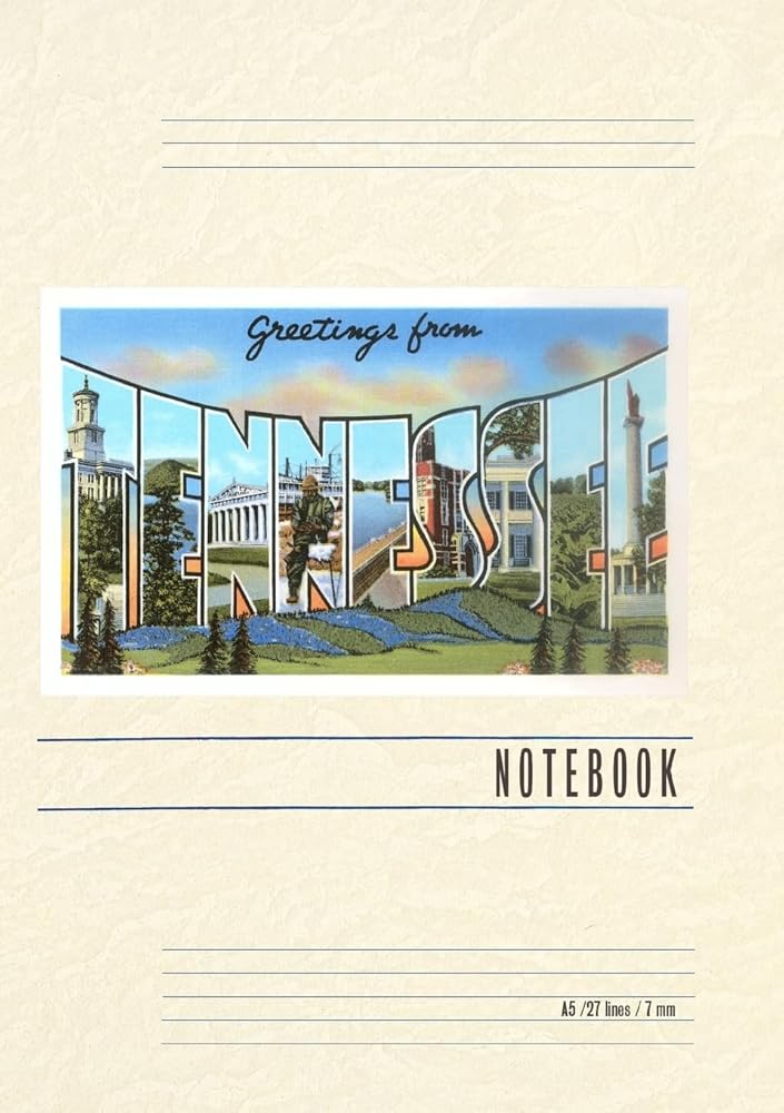 Vintage Lined Notebook Greetings from Tennessee cover image