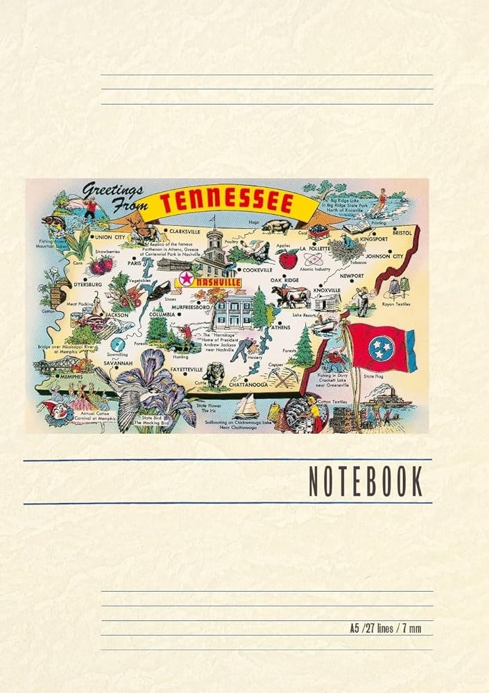 Vintage Lined Notebook Greetings from Tennessee cover image