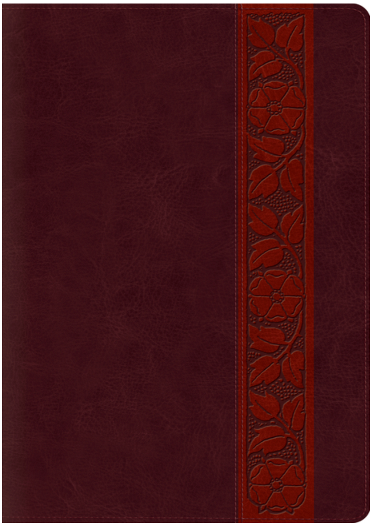 ESV Study Bible, Large Print (Trutone, Mahogany, Trellis Design, Indexed)