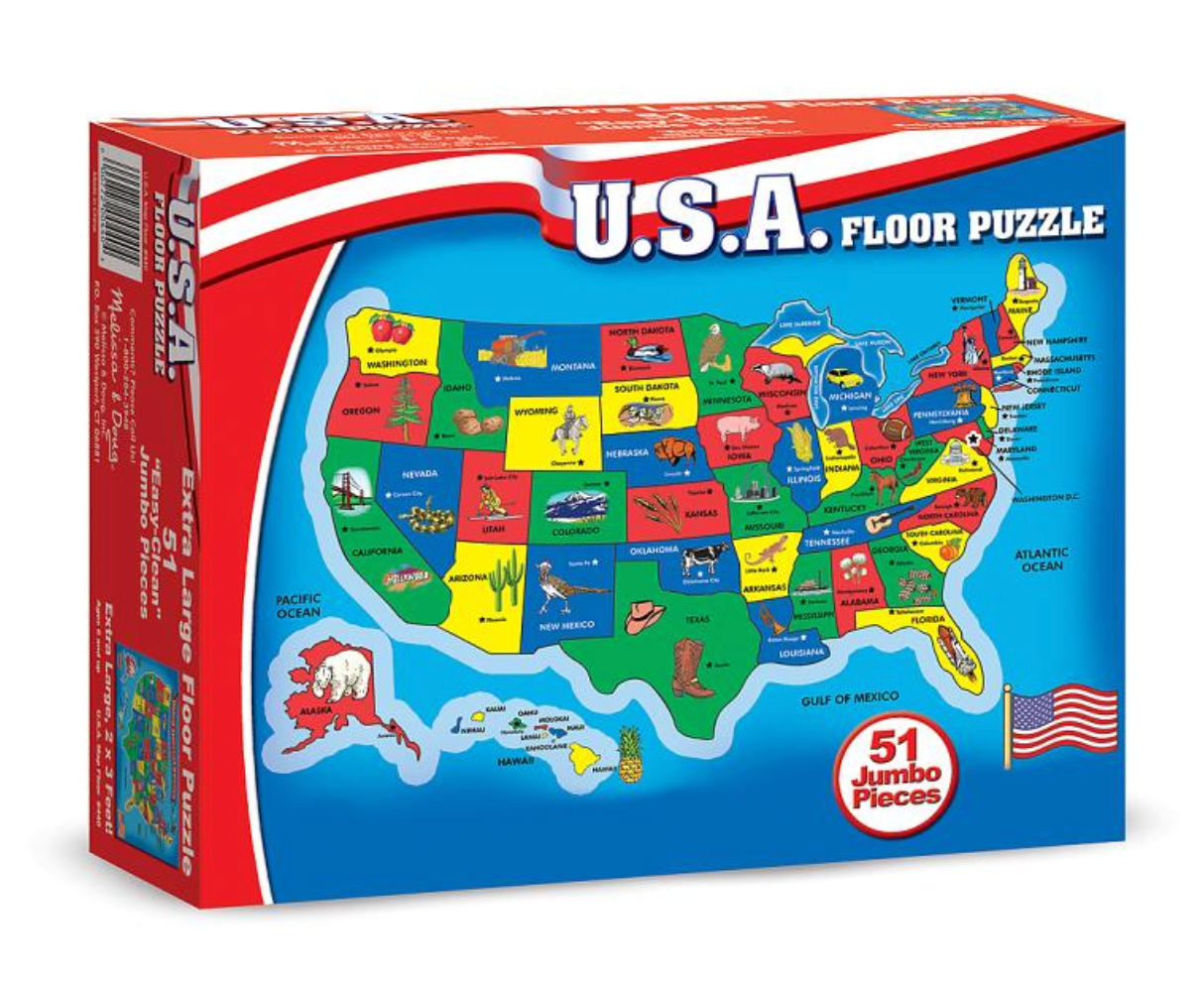U.S.A. Map Floor (51 Pc)