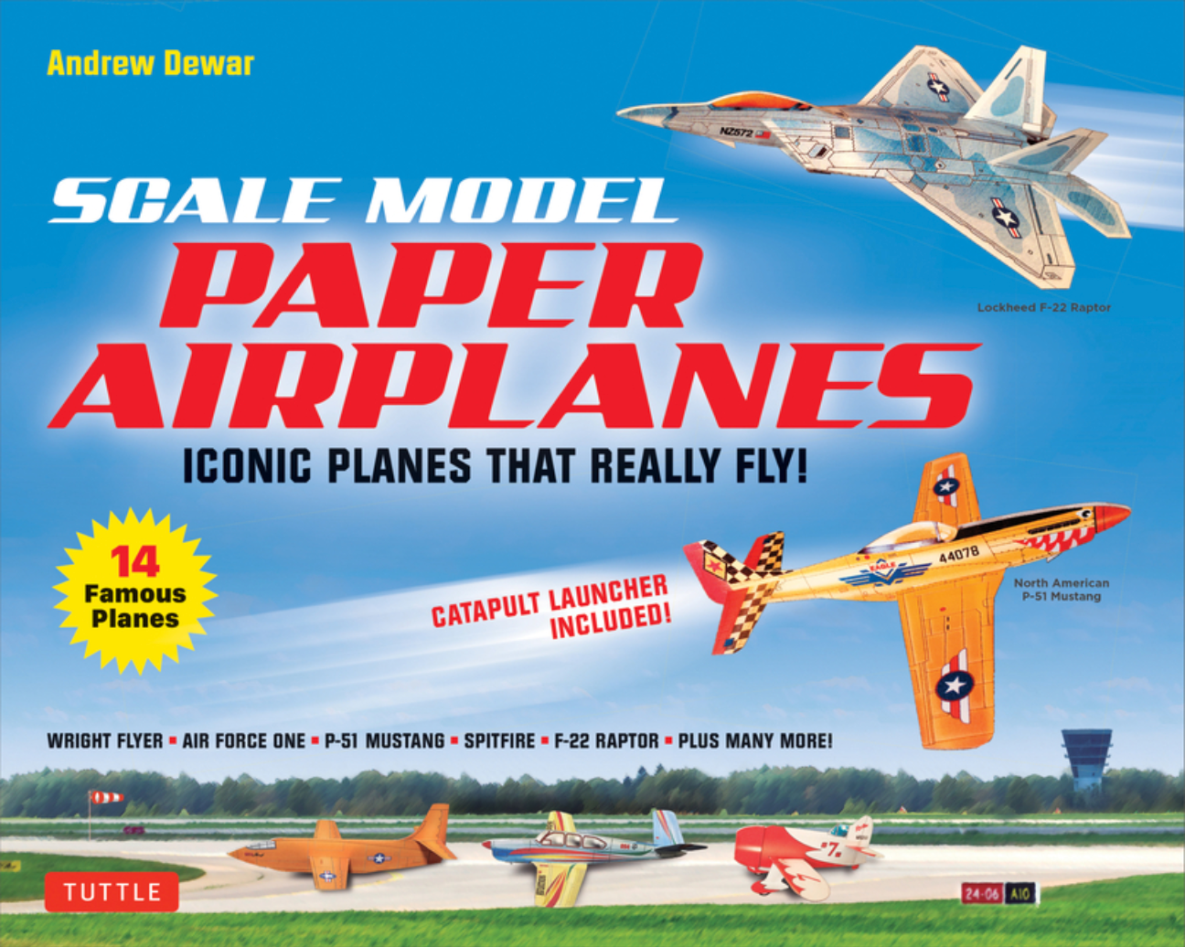 Scale Model Paper Airplanes Kit: Iconic Planes That Really Fly! Slingshot Launcher Included!