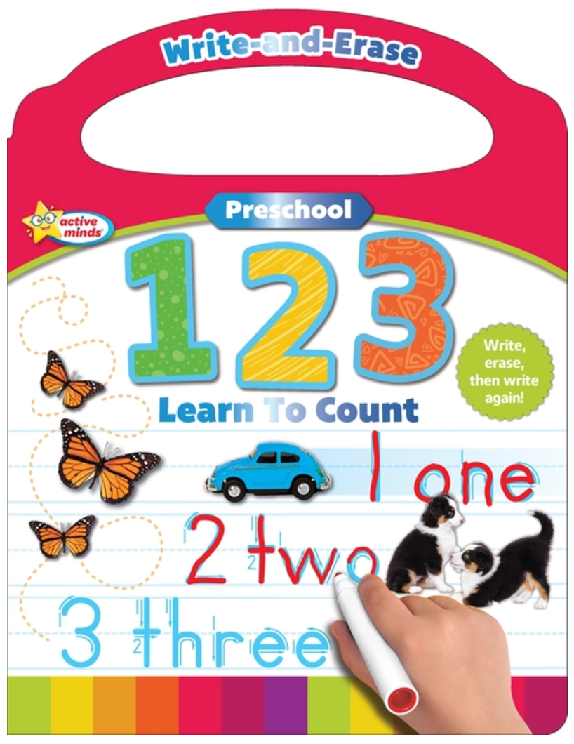 Active Minds Write-And-Erase Preschool 123: Learn to Count