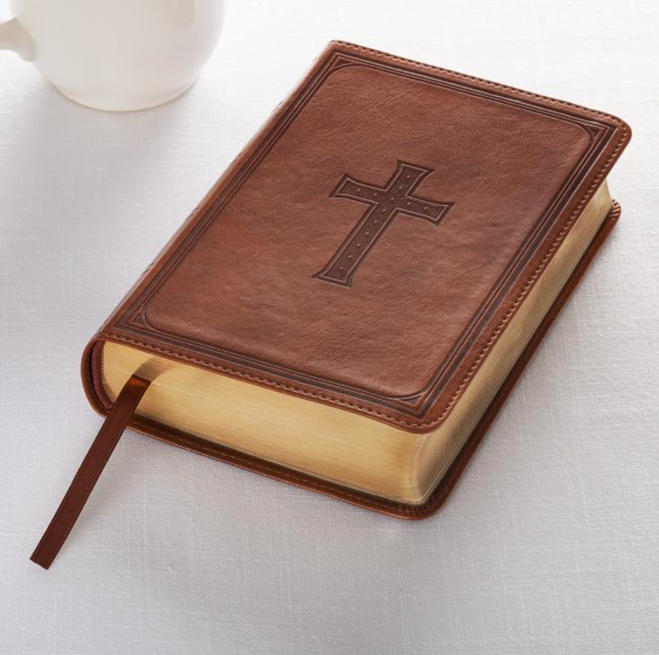 KJV Compact Large Print Lux-Leather Tan - Large Print