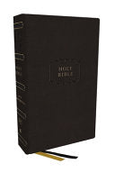 KJV, Center-Column Reference Bible with Apocrypha, Leathersoft, Black, 73,000 Cross-References, Red Letter, Comfort Print