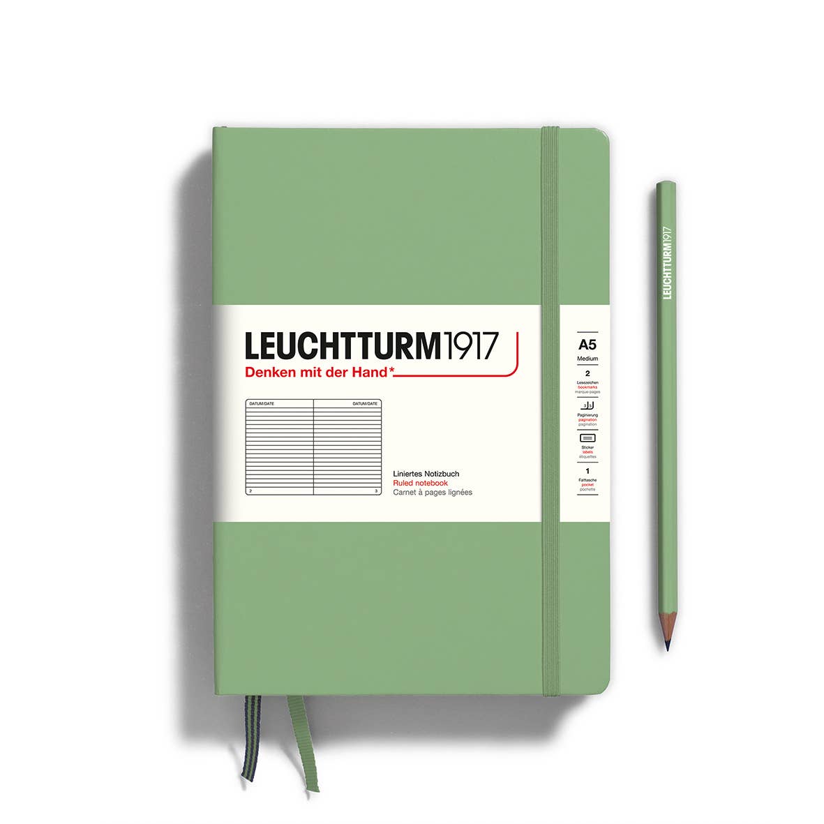 Notebooks - Medium (A5): Port red / Hardcover / Squared