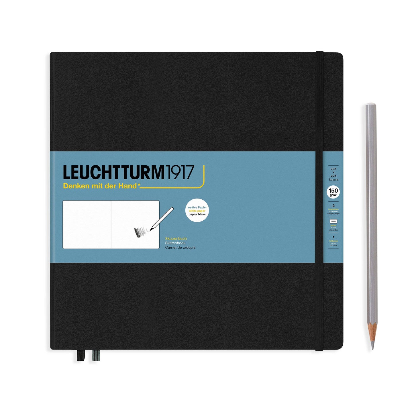 Sketchbooks - 150g/m² Paper Plain: Black / Medium Landscape