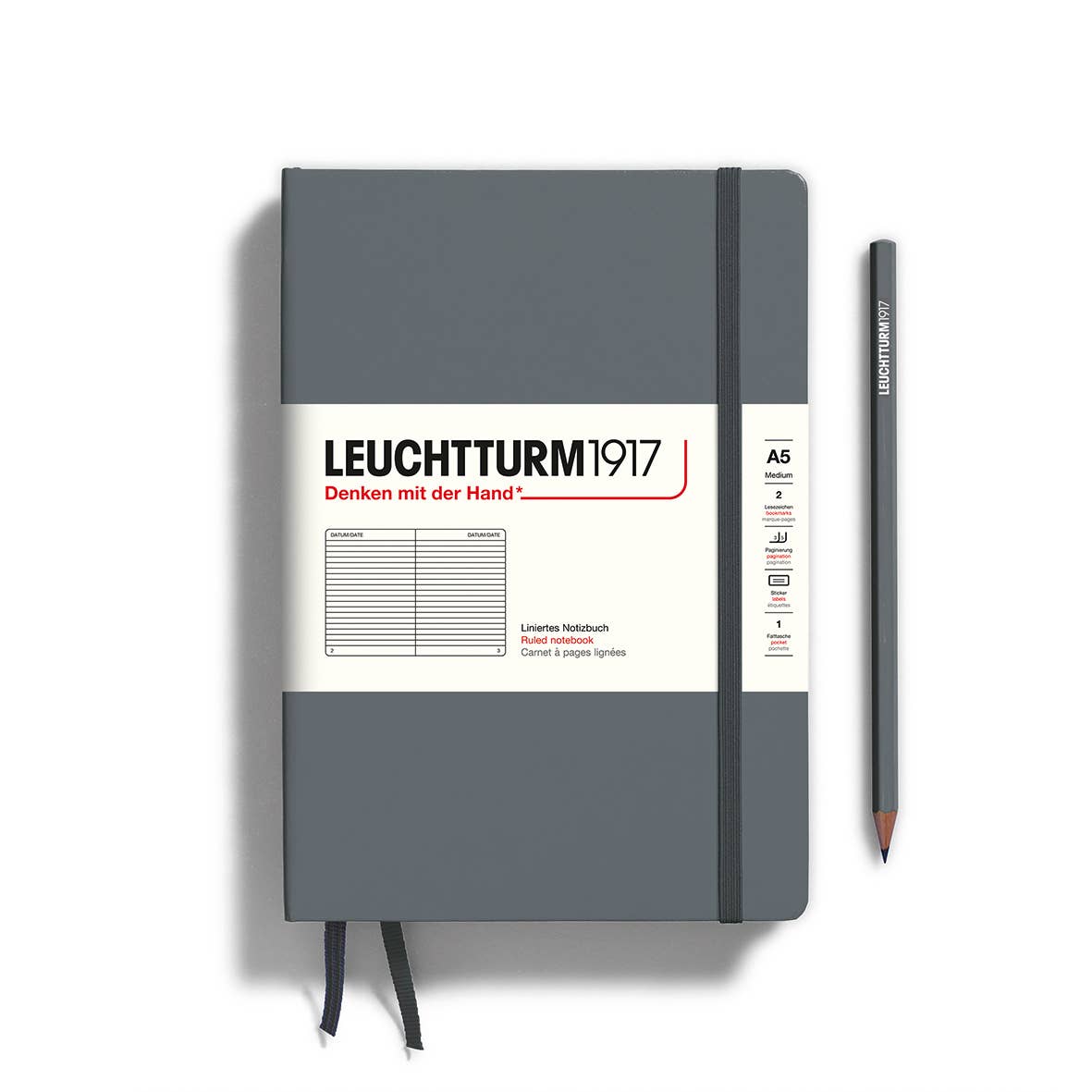 Notebooks - Medium (A5): Dotted / Hardcover / Rising Sun