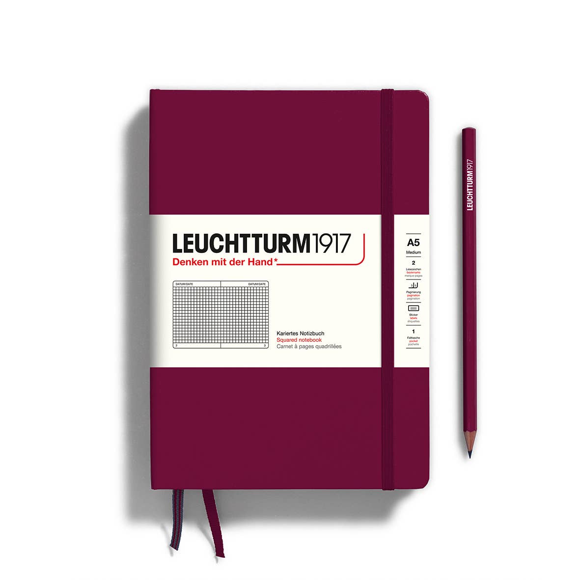 Notebooks - Medium (A5): Sage / Hardcover / Squared