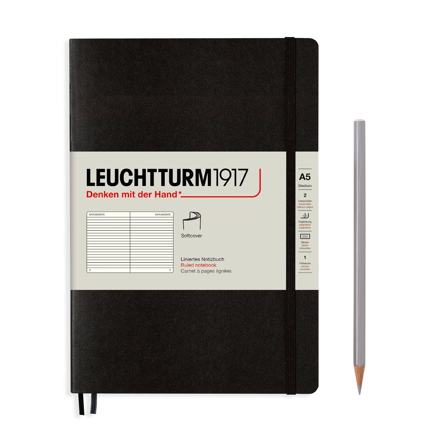 Notebooks - Medium (A5): Pacific Green / Hardcover / Squared