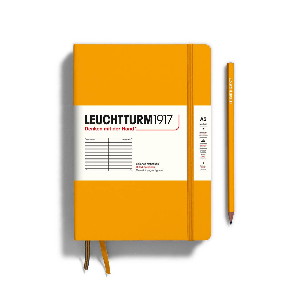 Notebooks - Medium (A5): Dotted / Hardcover / Rising Sun