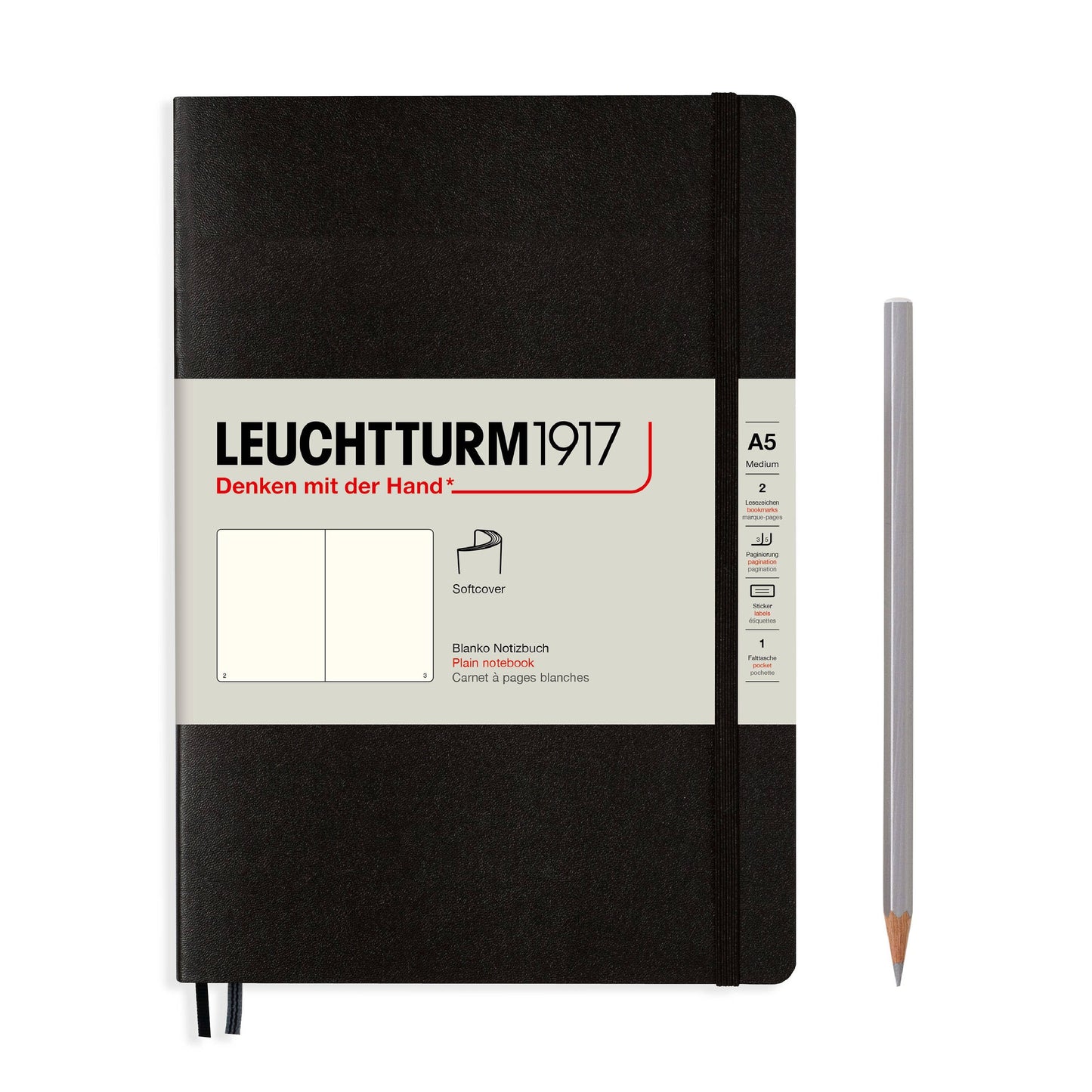 Notebooks - Medium (A5): Port red / Hardcover / Squared