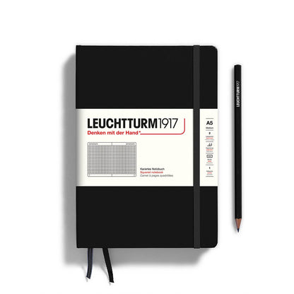 Notebooks - Medium (A5): Black / Hardcover / Plain