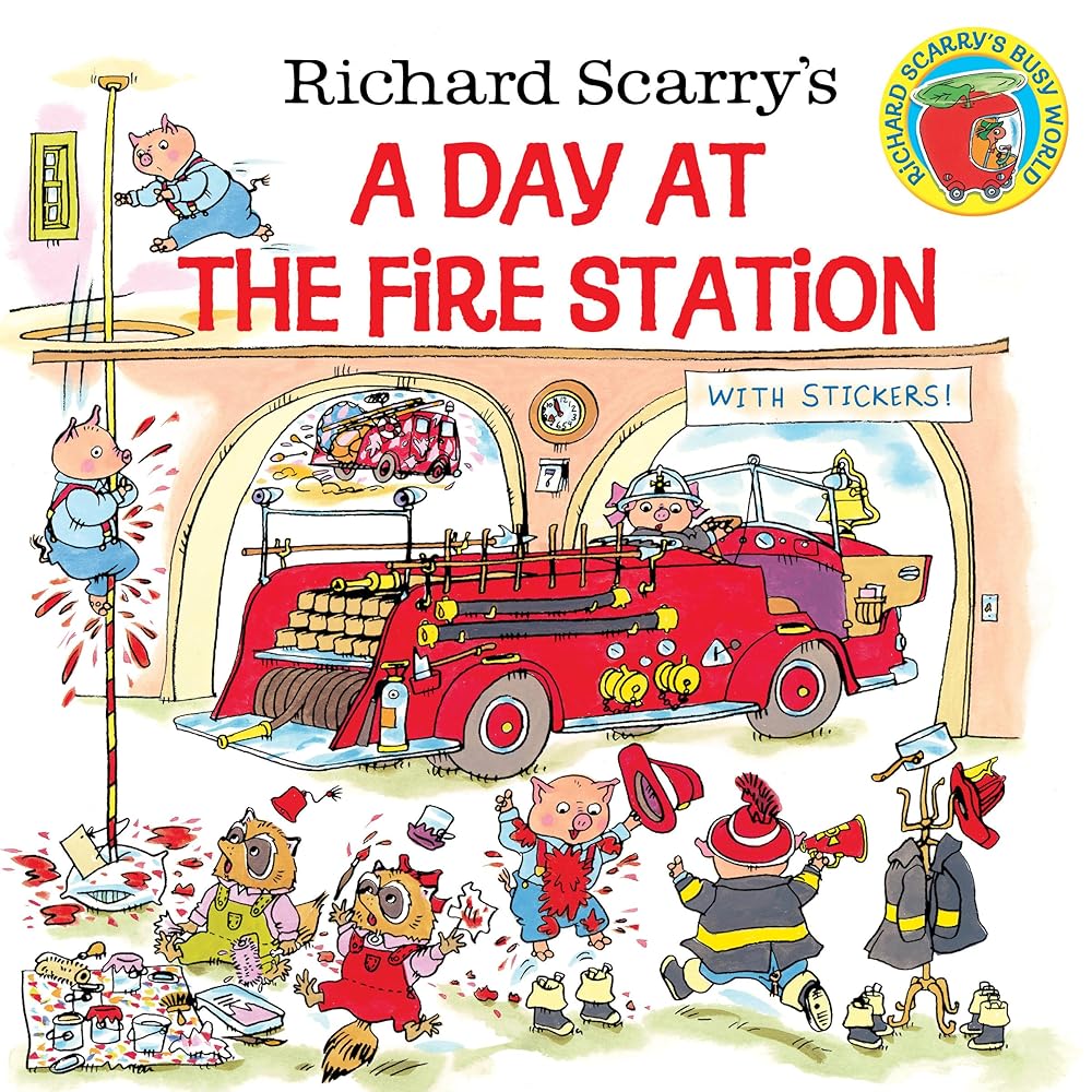 Richard Scarry's A Day at the Fire Station (Pictureback) cover image