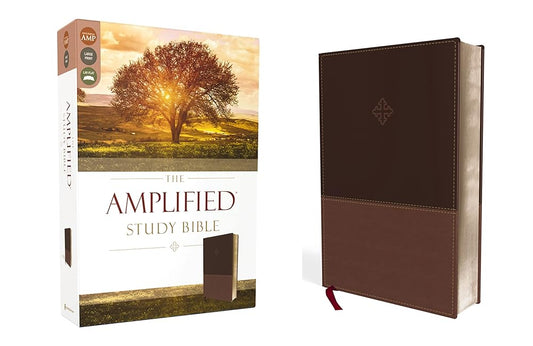 The Amplified Study Bible, Leathersoft, Brown [Large Print] cover image