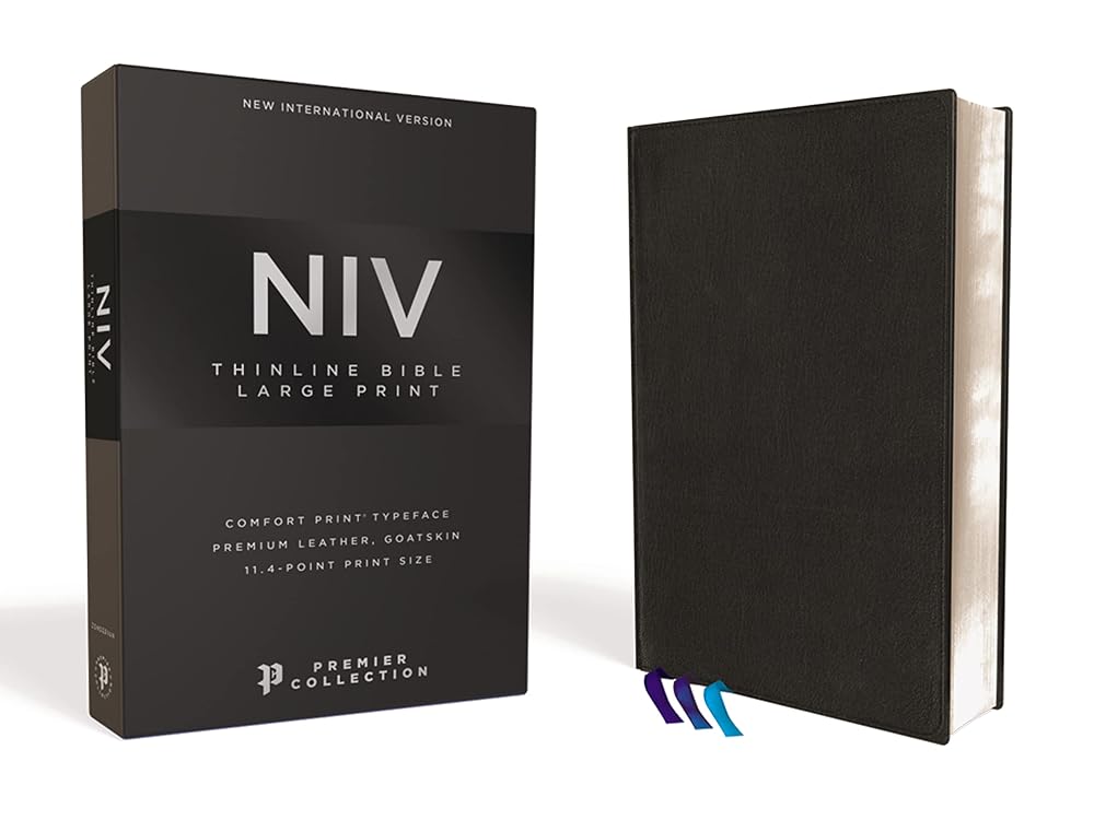 NIV Thinline Bible Premier Collection [Large Print, Black] cover image