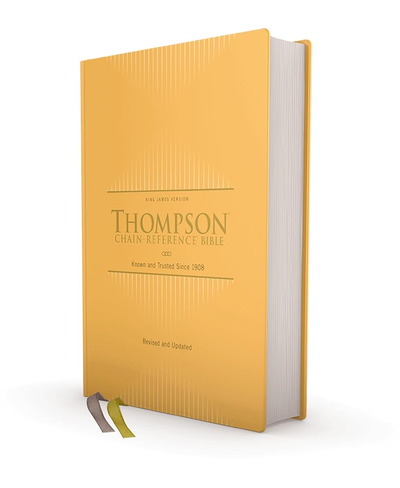 KJV, Thompson Chain-Reference Bible, Hardcover, Yellow Gold, Red Letter, Comfort Print cover image