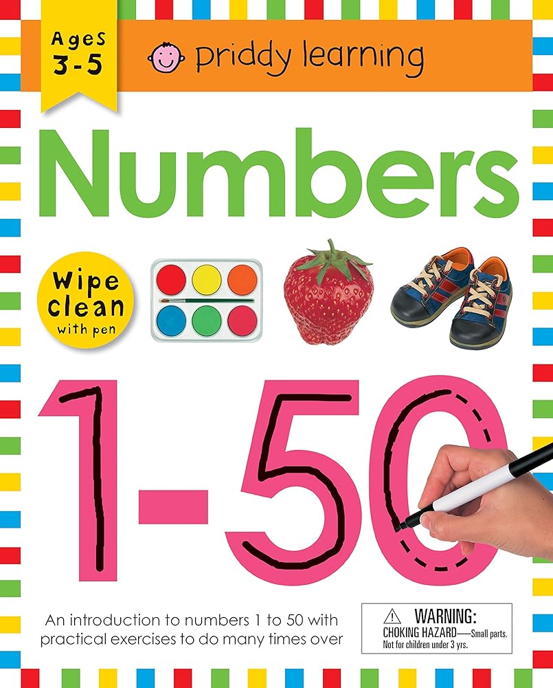 Wipe Clean Workbook: Numbers 1-50: Ages 3-5; wipe-clean with pen (Wipe Clean Learning Books) cover image