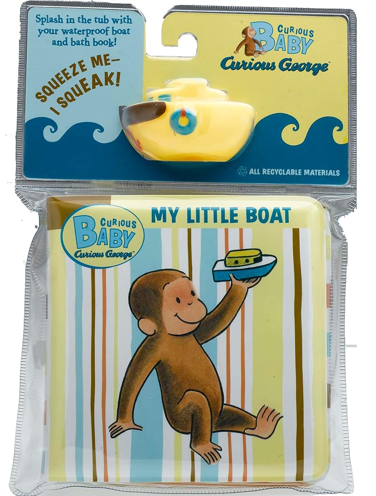 Curious Baby My Little Boat (Curious George Bath Book & Toy Boat) (Curious Baby Curious George) cover image
