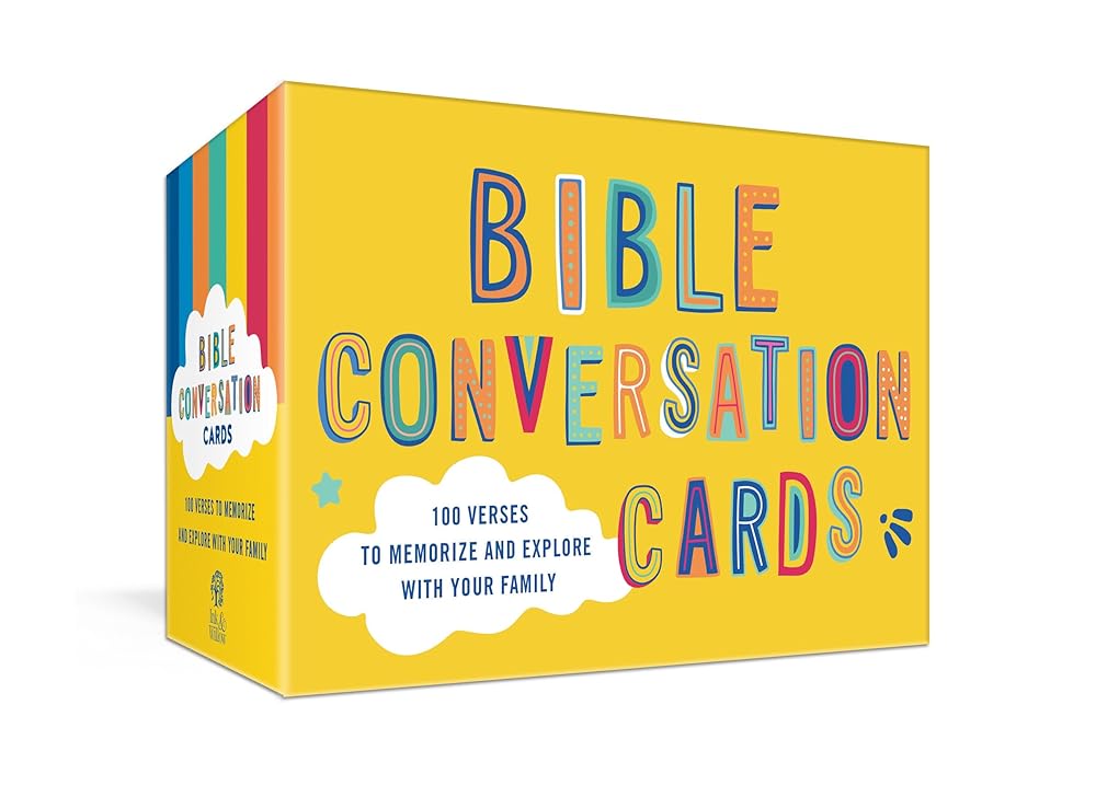 Bible Conversation Cards: 100 Verses to Memorize and Explore with Your Family cover image