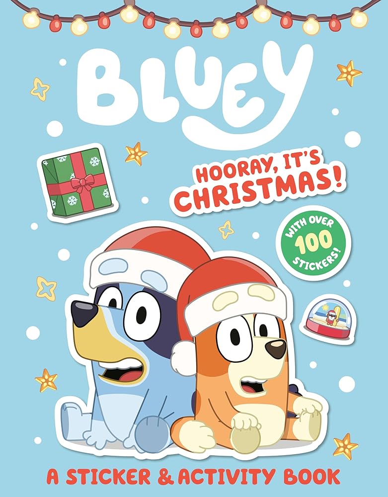 Bluey: Hooray, It's Christmas!: A Sticker & Activity Book cover image