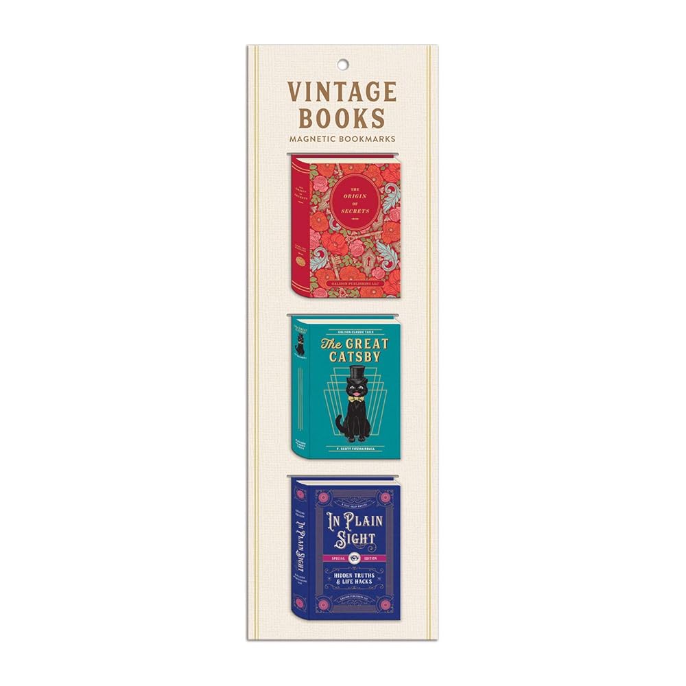 Vintage Books Shaped Magnetic Bookmarks cover image