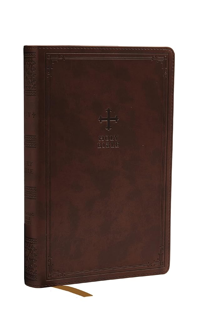 NRSV Catholic Edition Gift Bible, Brown Leathersoft (Comfort Print, Holy Bible, Complete Catholic Bible, NRSV CE): Holy Bible cover image
