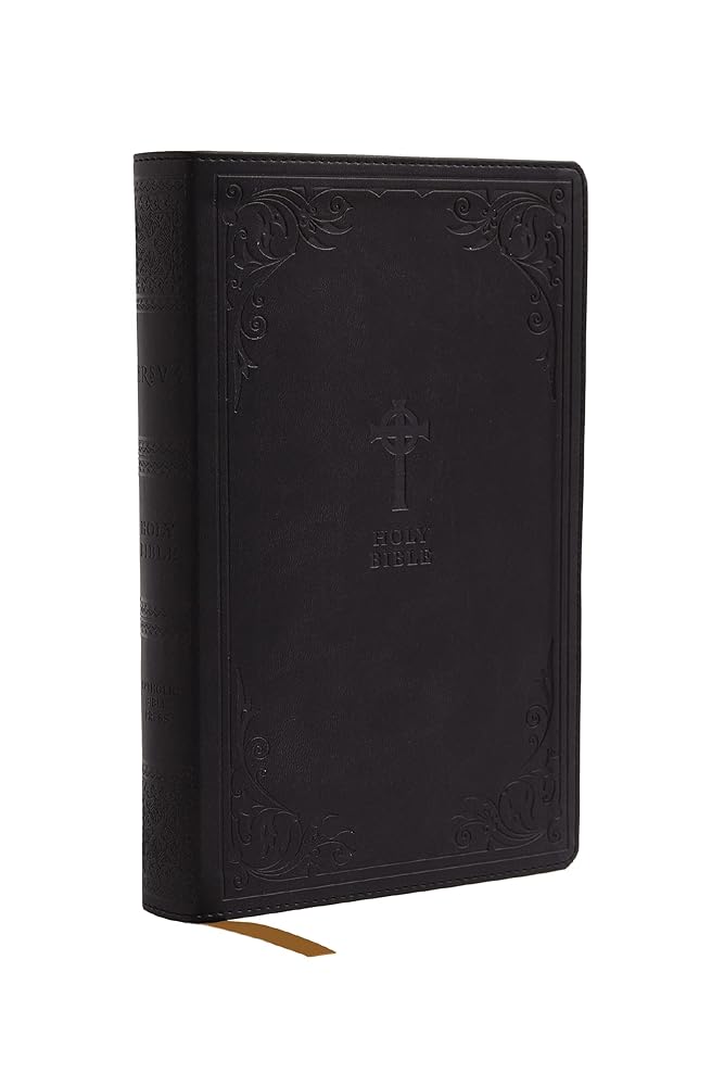 NRSV Catholic Edition Gift Bible, Black Leathersoft (Comfort Print, Holy Bible, Complete Catholic Bible, NRSV CE): Holy Bible cover image