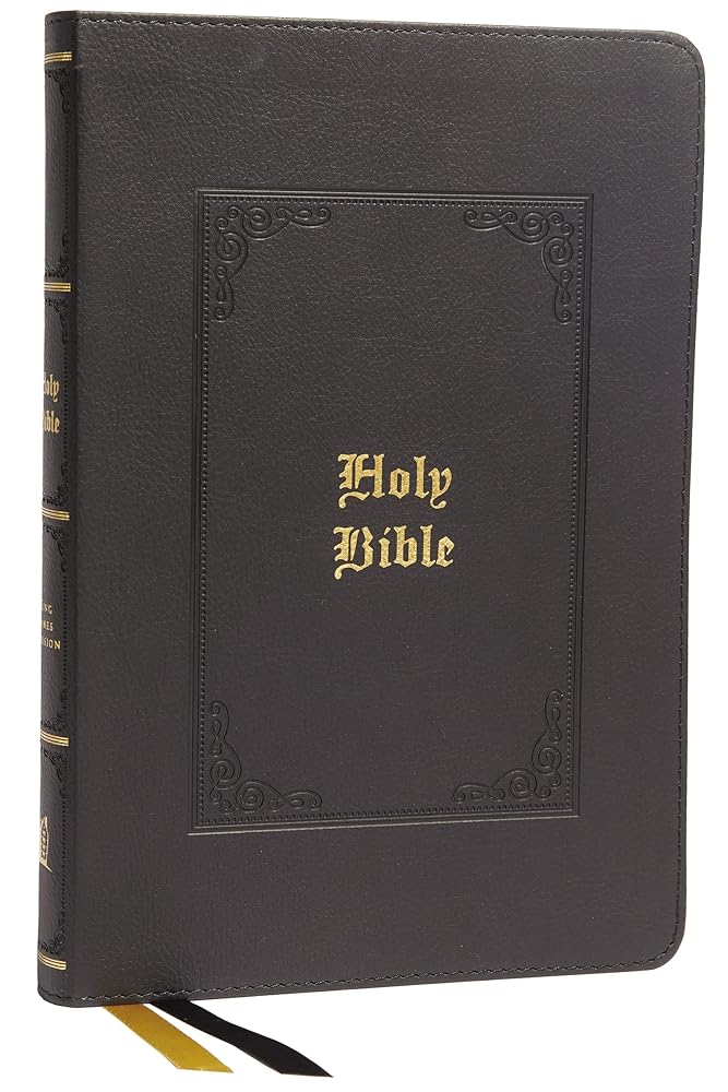 KJV Holy Bible: Large Print Thinline, Black Leathersoft, Red Letter, Comfort Print: King James Version (Vintage) cover image
