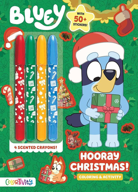 Bluey Colortivity: Hooray Christmas! (Color & Activity with Twistable Crayons) cover image