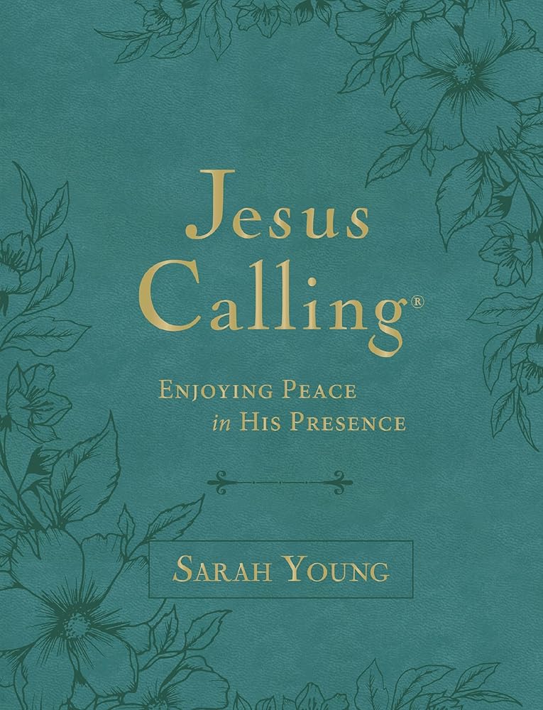 Jesus Calling, Large Text Teal Leathersoft, with Full Scriptures: Enjoying Peace in His Presence (A 365-Day Devotional) – The Perfect Christian Christmas Gift cover image