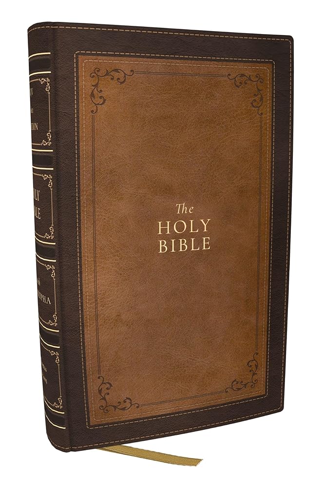 1611 KJV with Apocrypha, Brown Leathersoft: Holy Bible cover image