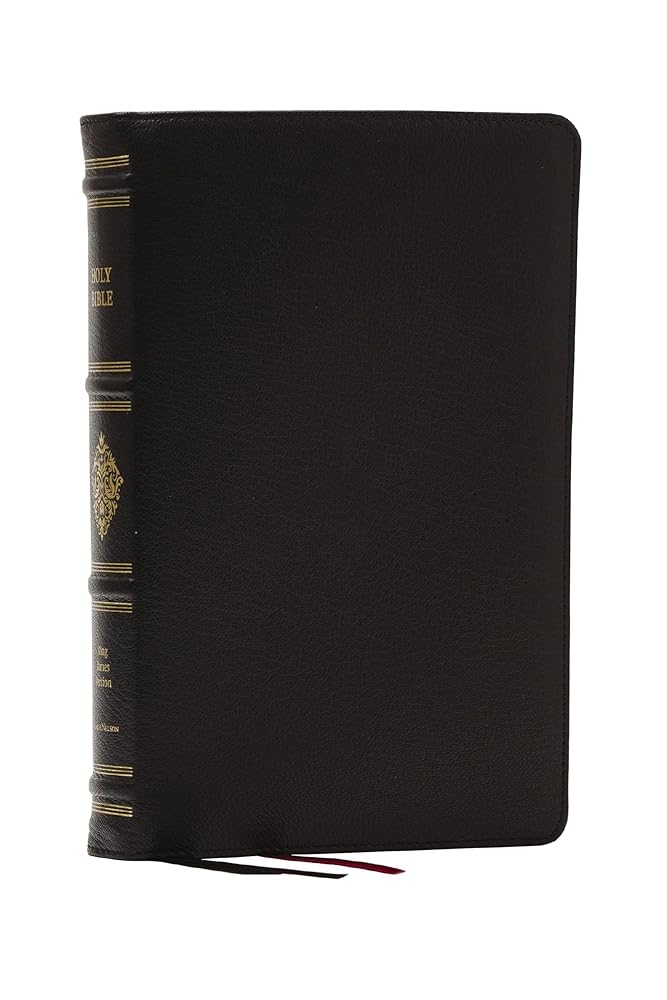 KJV, Personal Size Reference Bible, Sovereign Collection, Black Premium Goatskin Leather, Premier Collection, Comfort Print cover image
