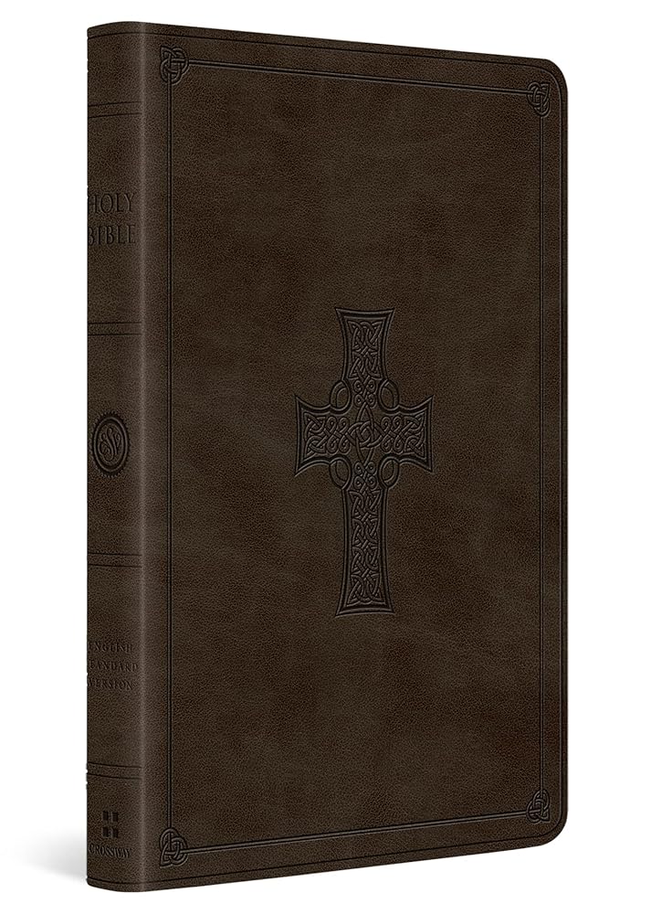 ESV Large Print Value Thinline Bible (TruTone, Olive, Celtic Cross Design) cover image