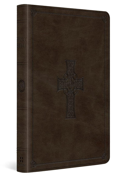 ESV Large Print Value Thinline Bible (TruTone, Olive, Celtic Cross Design) cover image
