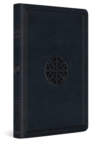 ESV Large Print Value Thinline Bible (TruTone, Navy, Mosaic Cross Design) cover image