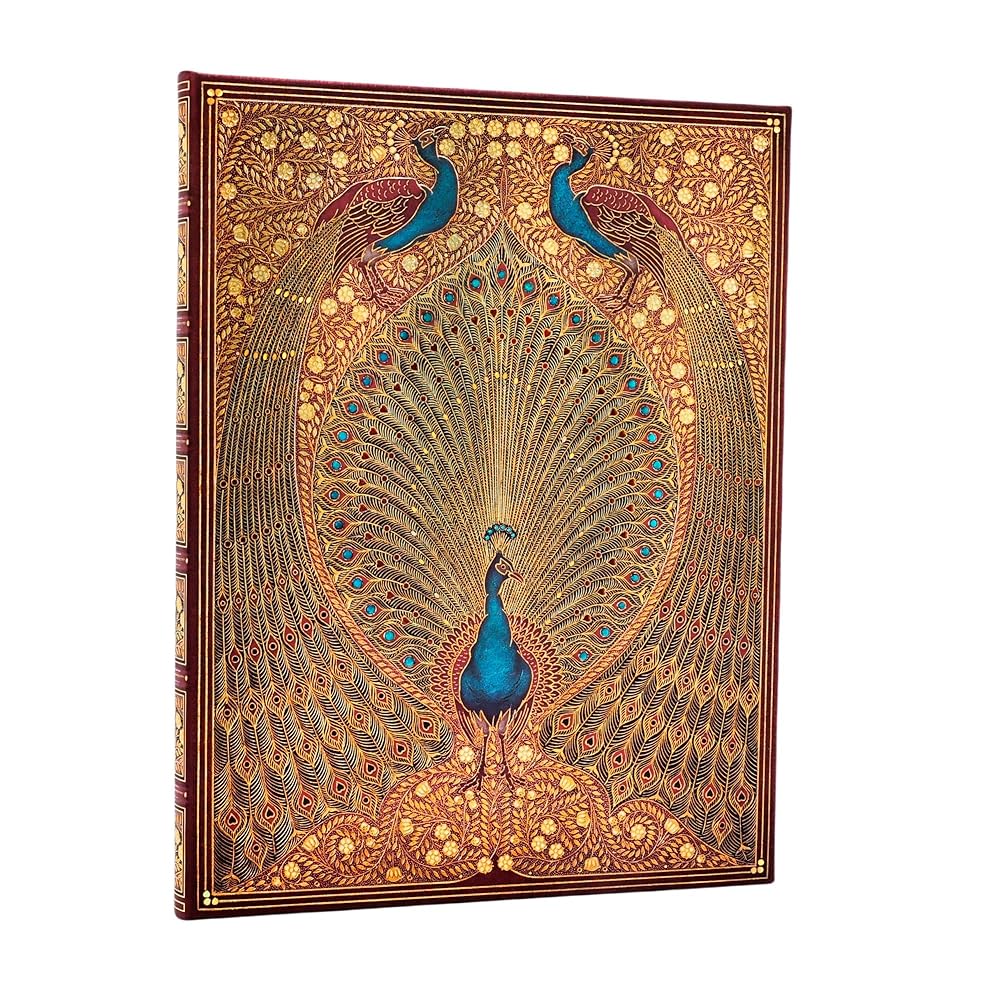 Hafiz's Peacocks Ultra Lined Hardcover Journal, 144pg, 120GSM by Paperblanks (Sangorski & Sutcliffe) cover image