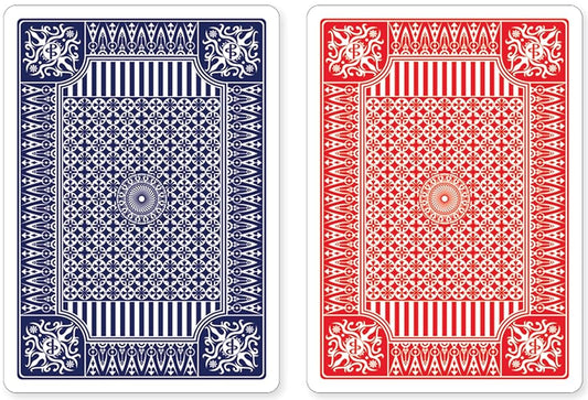 Blue & Red Premium Plastic Playing Cards, Set of 2, Poker Size Deck (Standard Index) cover image
