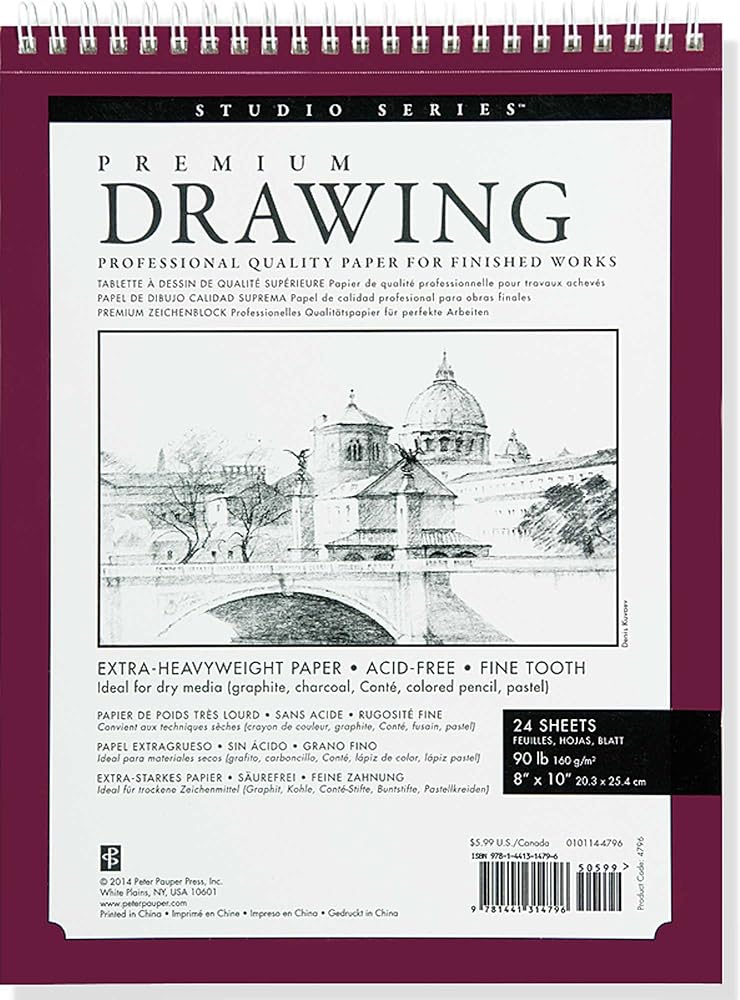 Premium Drawing Pad 8'' X 10'' (Sketchbook, Sketch book) (Studio) cover image