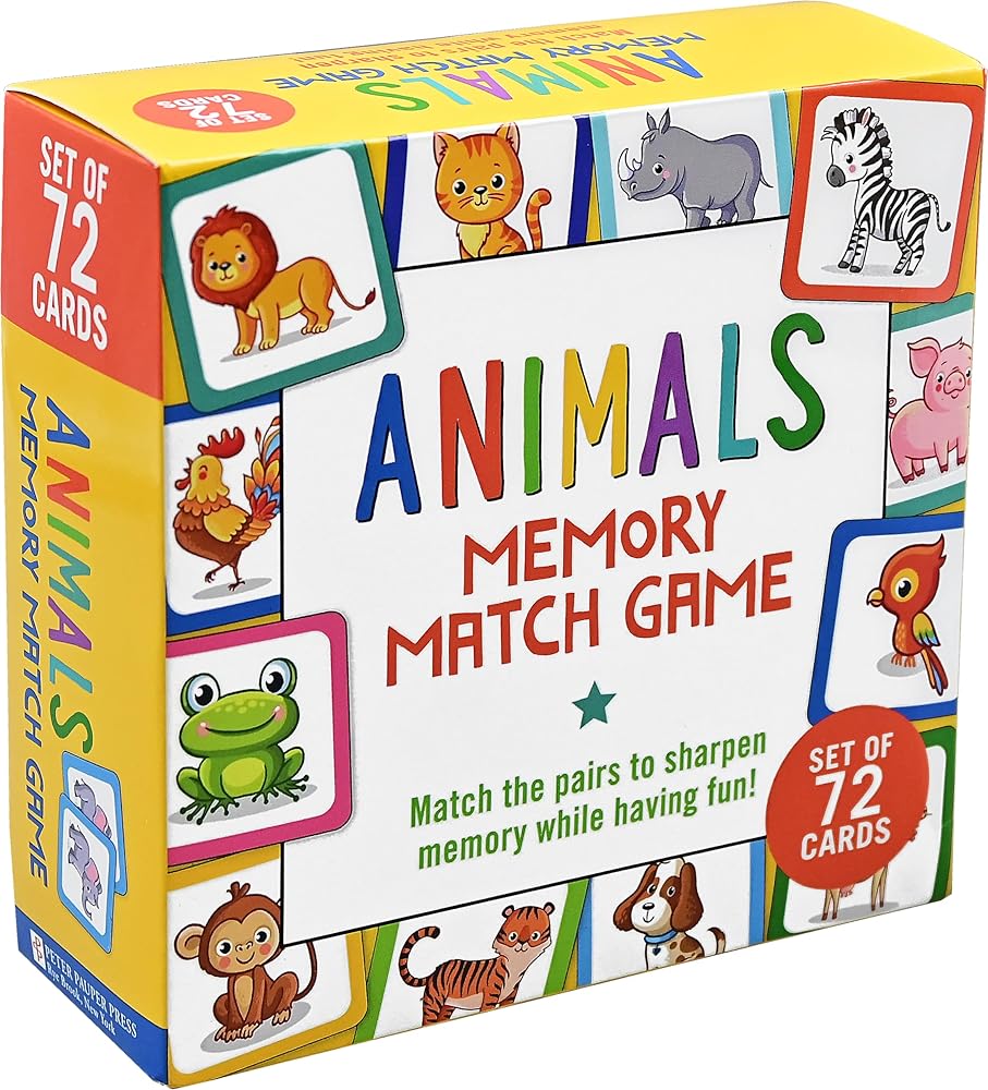 Animals Memory Match Game (Set of 72 cards) cover image