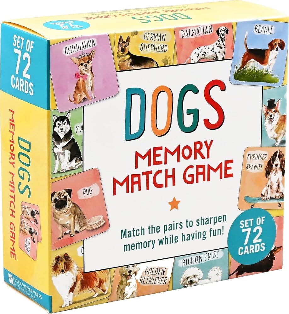 Dogs Memory Match Game (Set of 72 cards) cover image