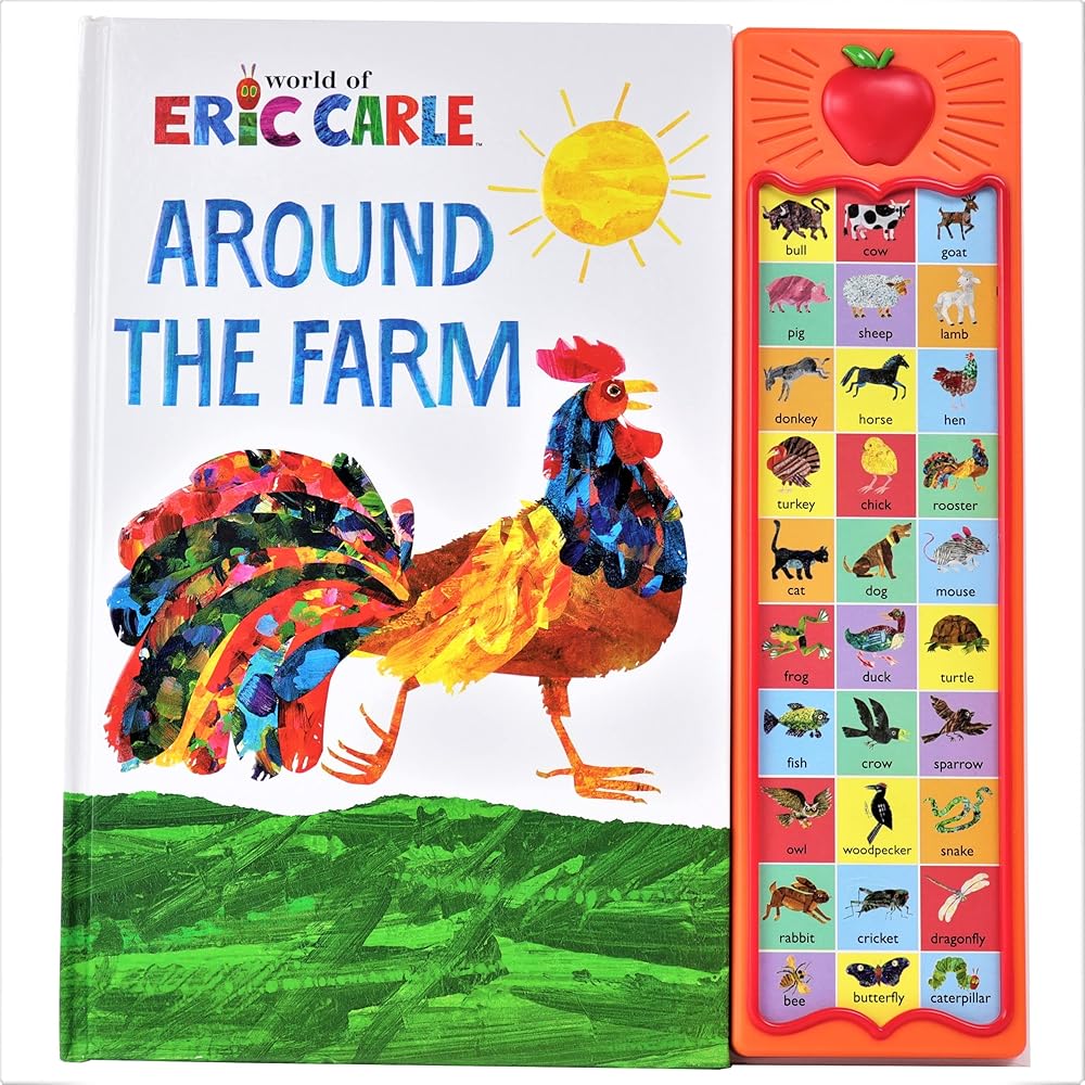 World of Eric Carle, Around the Farm 30-Button Animal Sound Book - Great for First Words - PI Kids cover image