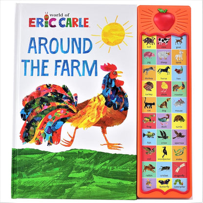 World of Eric Carle, Around the Farm 30-Button Animal Sound Book - Great for First Words - PI Kids cover image