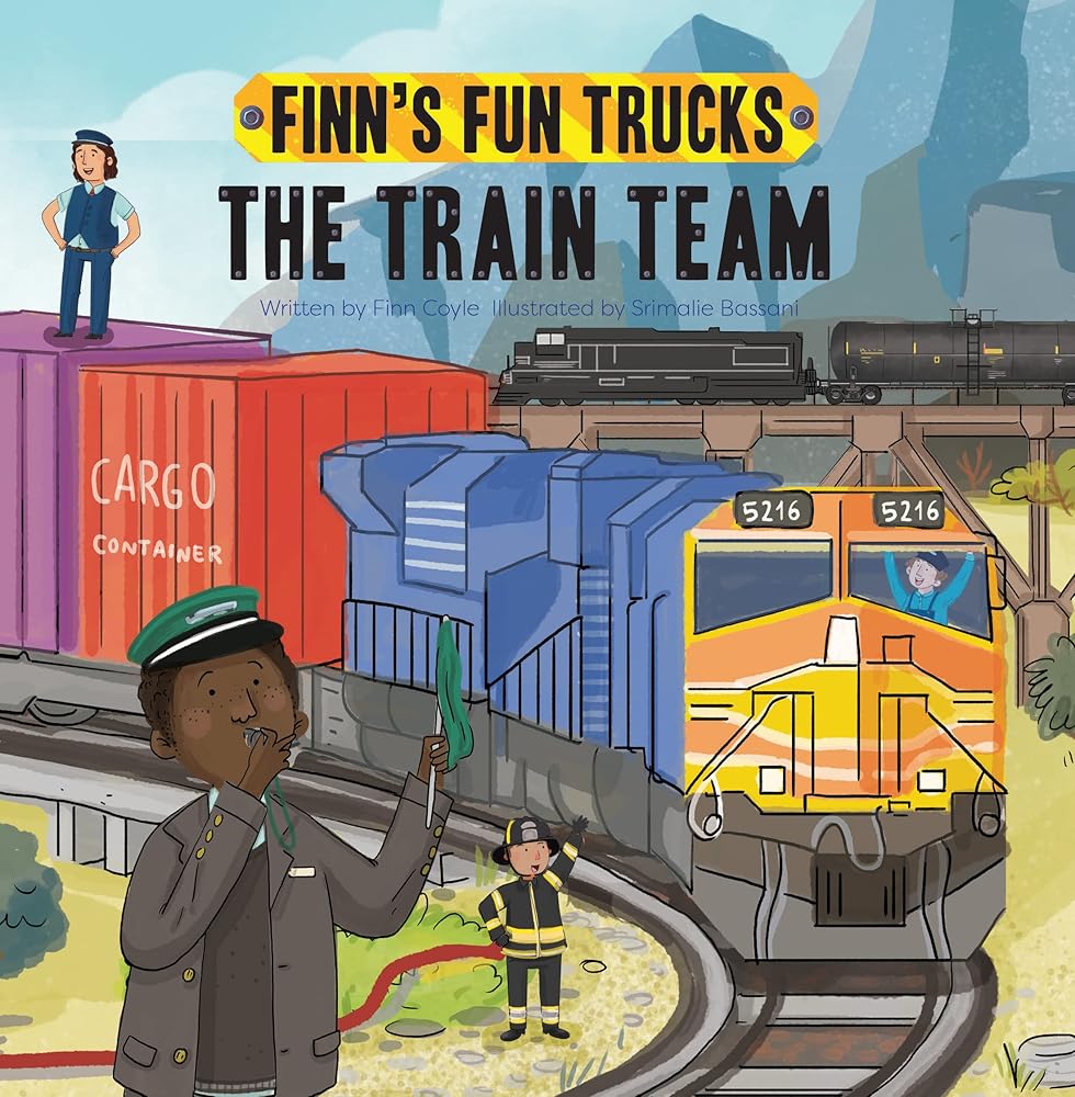 The Train Team: A Lift-the-Page Truck Book (Finn's Fun Trucks) cover image
