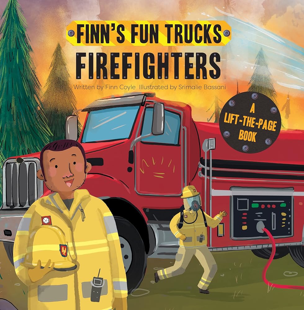 Firefighters: A Lift-the-Page Truck Book (Finn's Fun Trucks) cover image