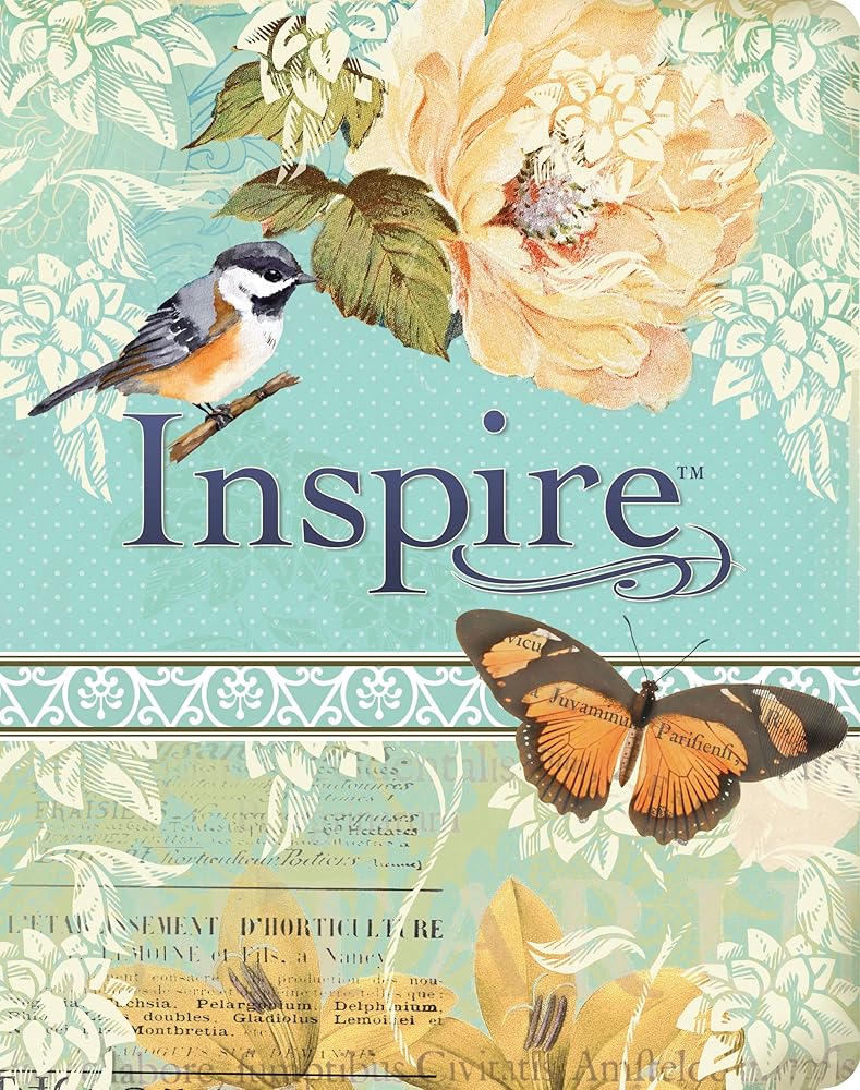 Tyndale NLT Inspire Bible, The Bible for Creative Journaling, Vintage Blue/Cream cover image